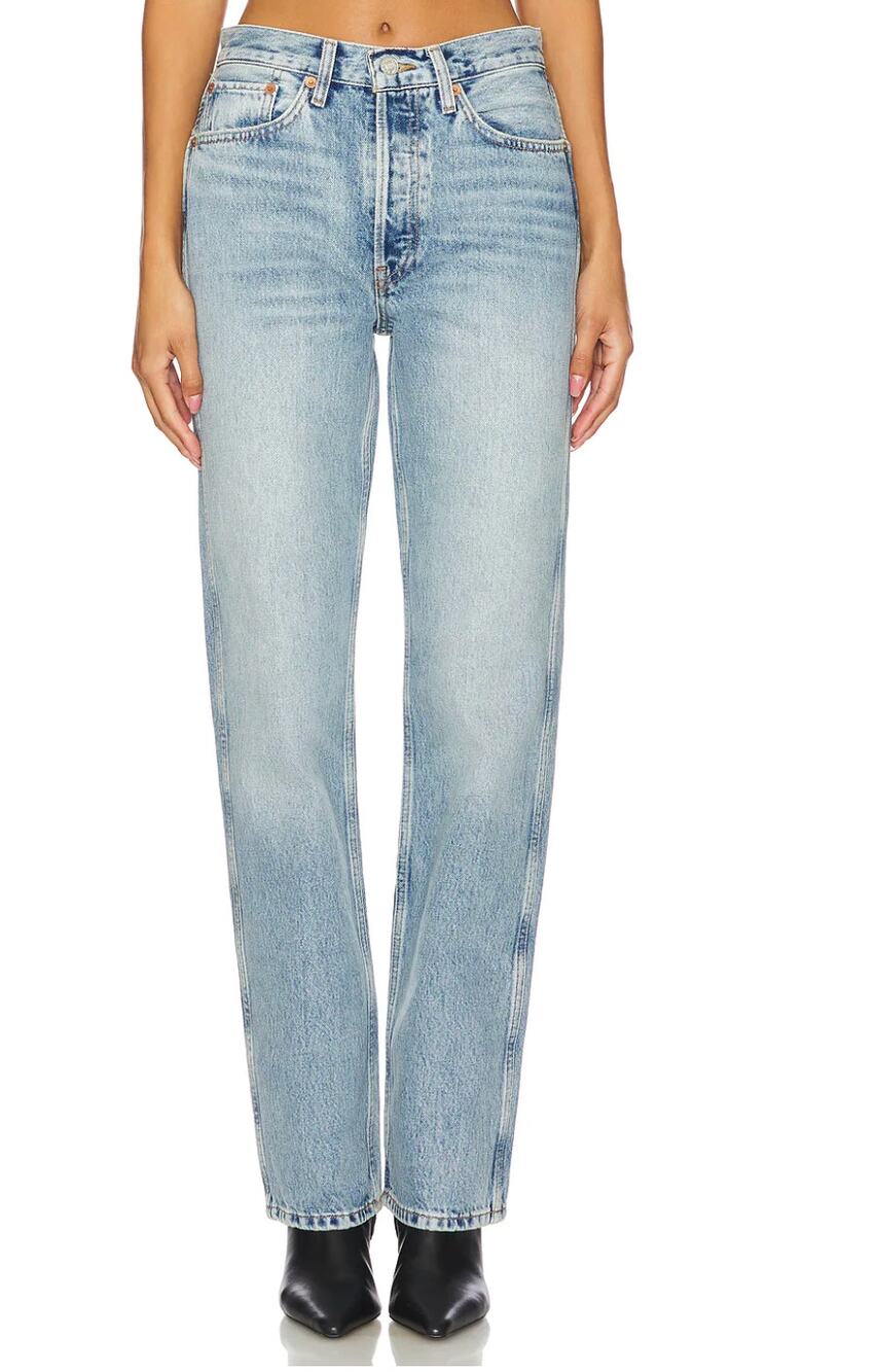 RE/DONE NWT 90's High Rise Loose Denim Jean in Ojai Indigo // 24